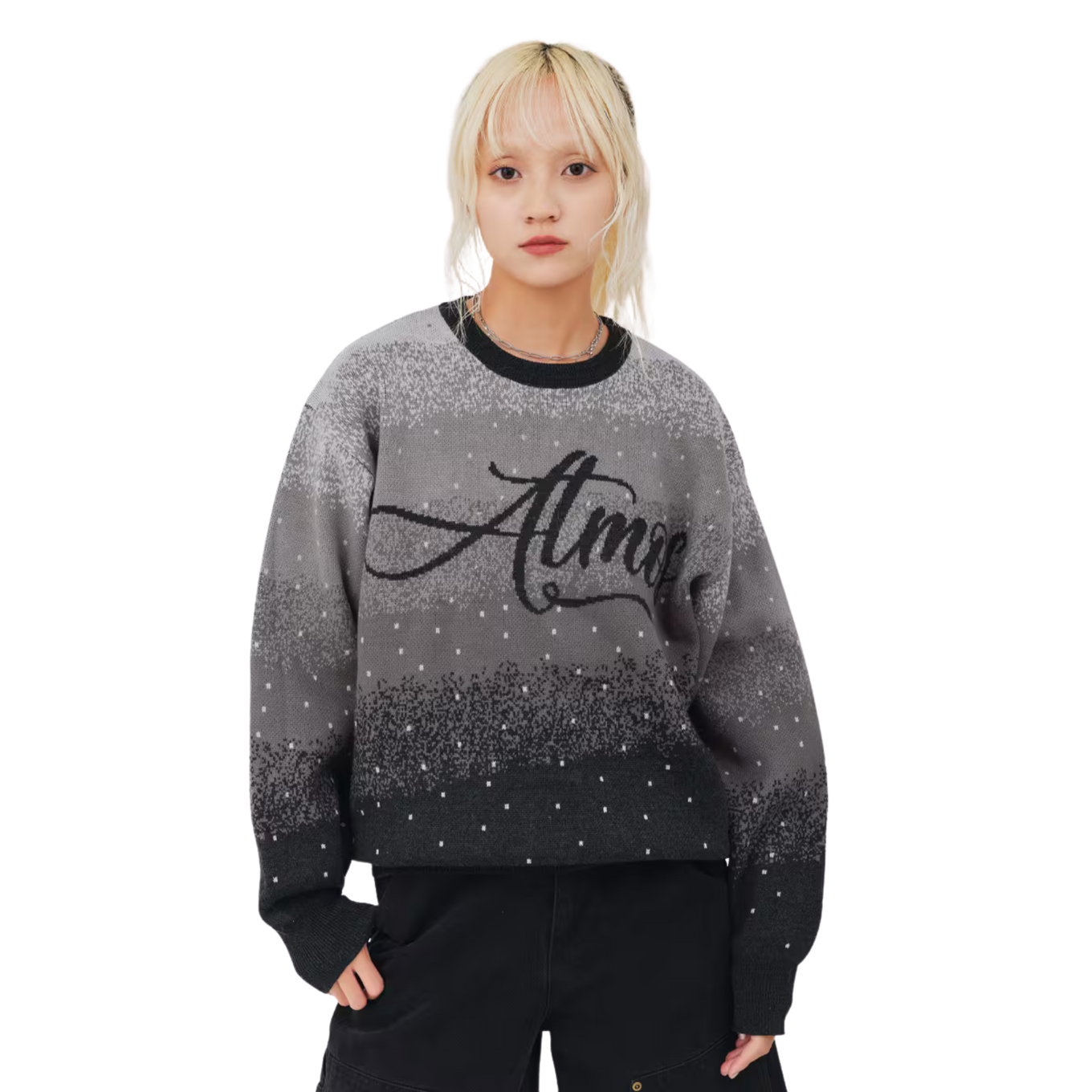 ATMOS PINK GRADATION JACQUARD SWEATER