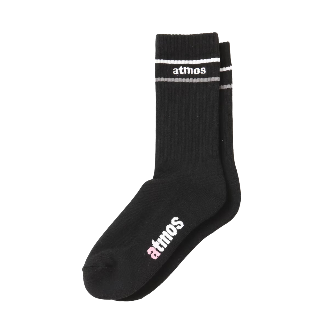 ATMOS PINK CLASSIC EMBROIDERY LOGO LINE SOCKS