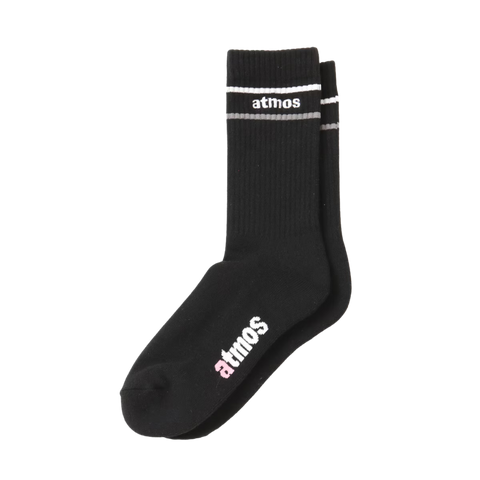 ATMOS PINK CLASSIC EMBROIDERY LOGO LINE SOCKS