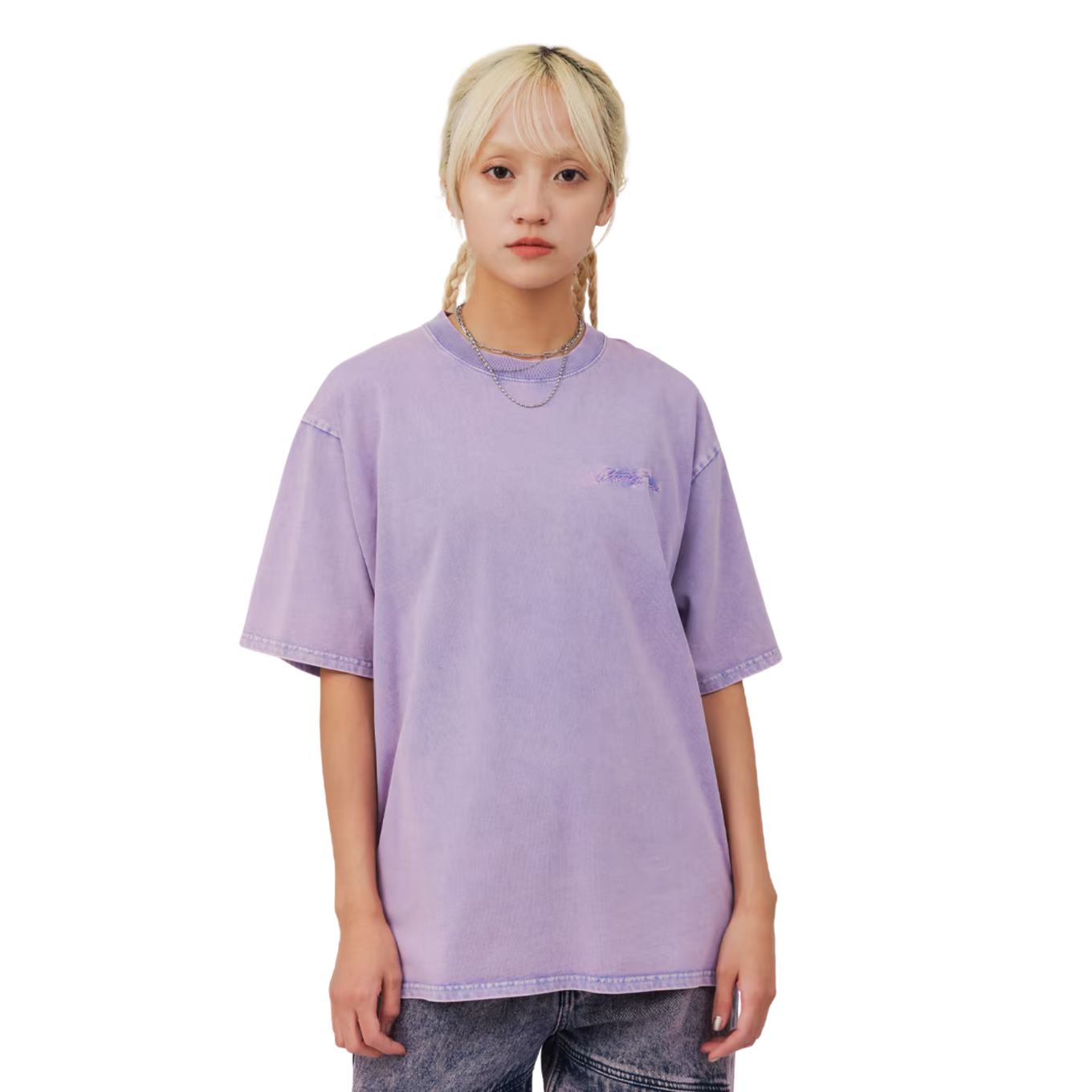 ATMOS PINK BLEACHED FINISHING T-SHIRT