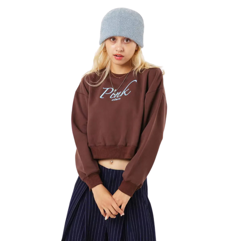 ATMOS PINK CROPPED SWEAT SHIRT