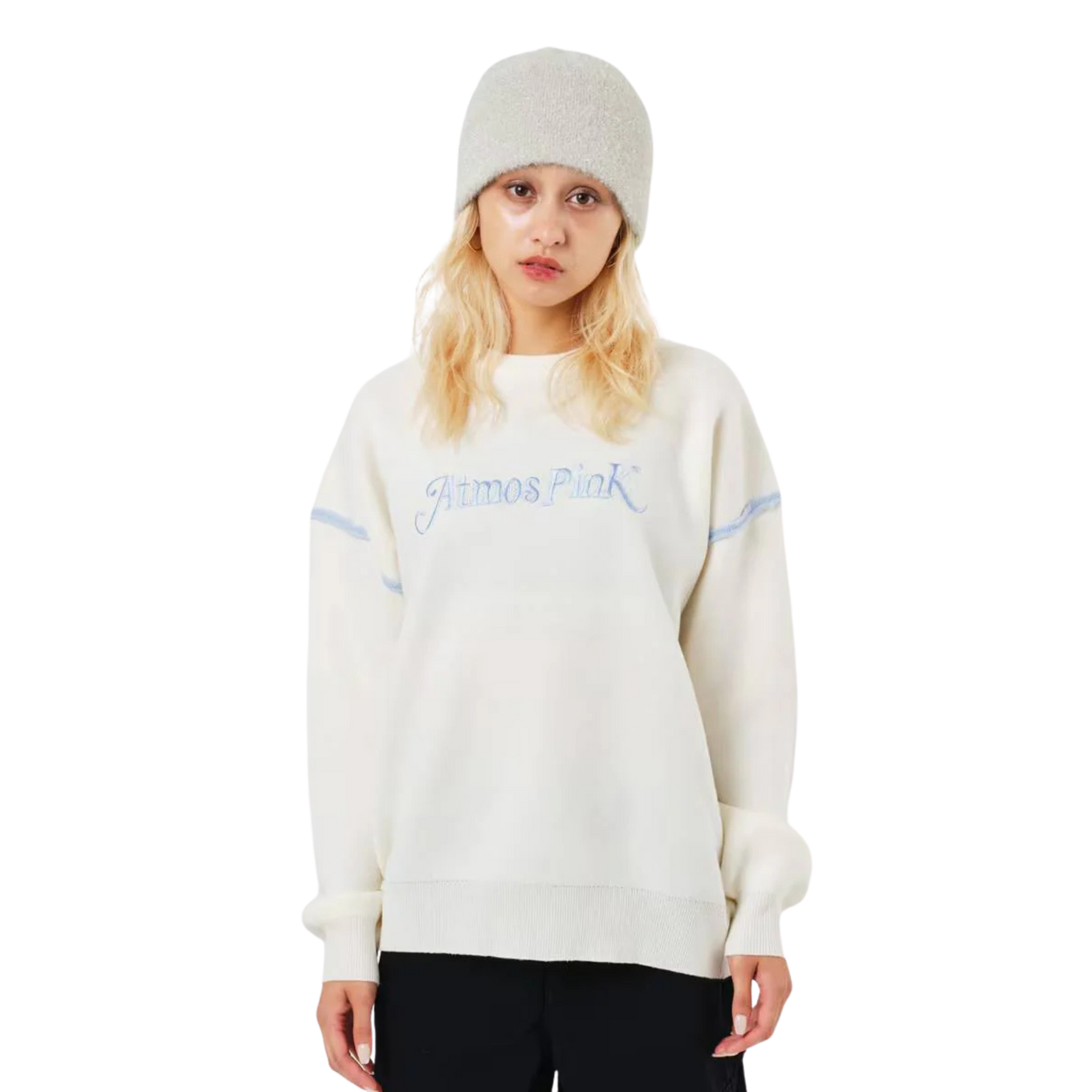 ATMOS PINK LOGO KNIT TOP