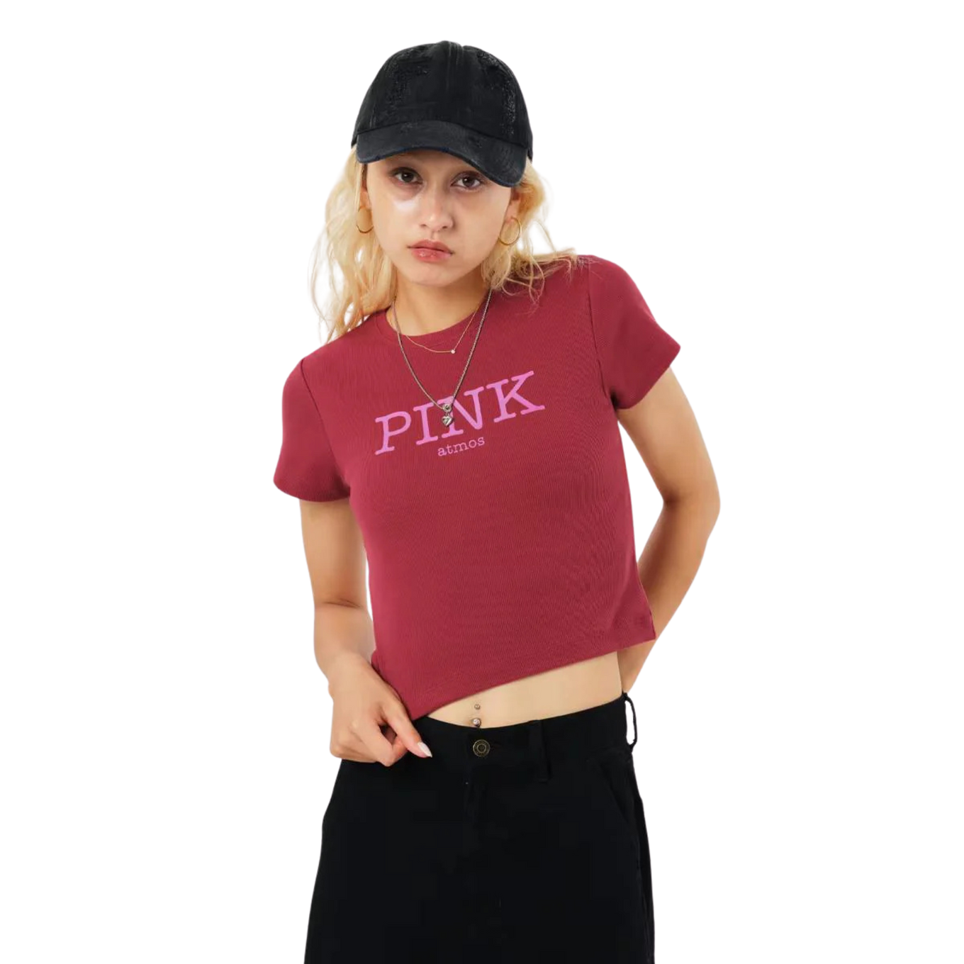 ATMOS PINK RIB TIGHT T-SHIRT