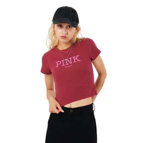 ATMOS PINK RIB TIGHT T-SHIRT