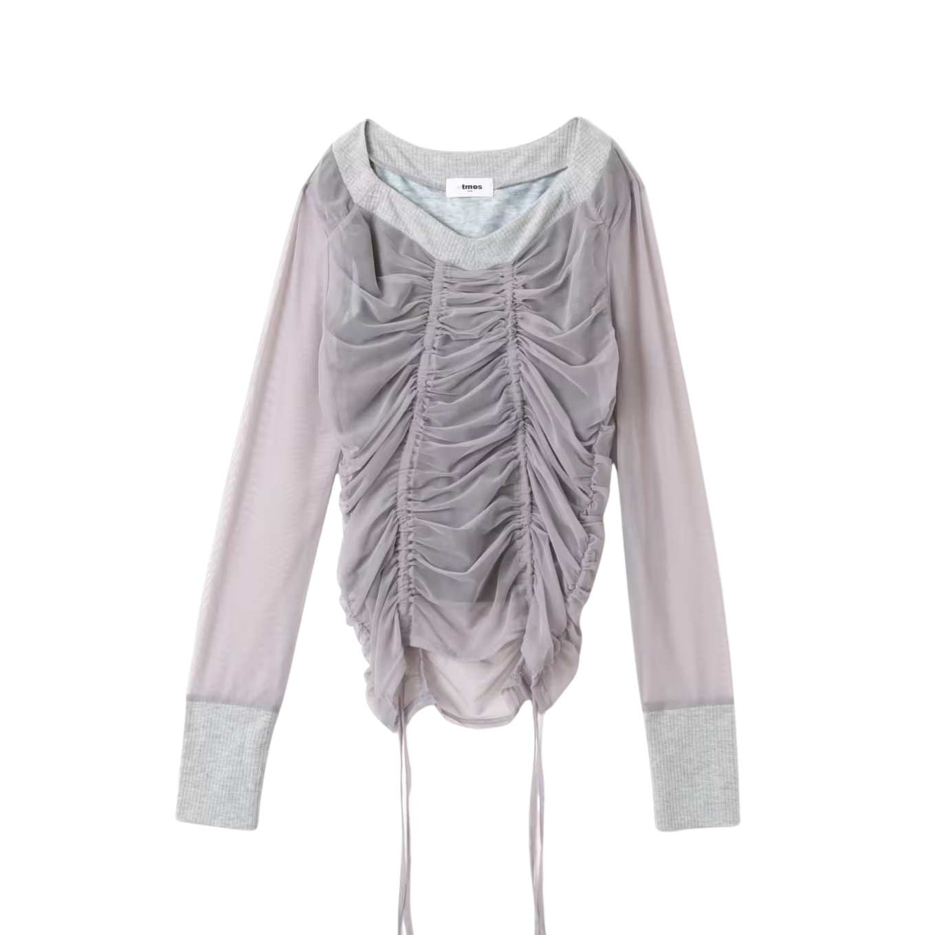 ATMOS PINK SEE-THROUGH LAYERED LS T-SHIRT