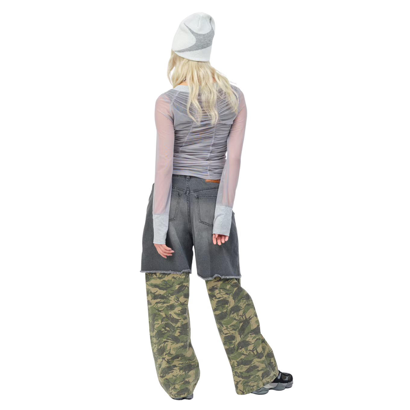 ATMOS PINK SEE-THROUGH LAYERED LS T-SHIRT