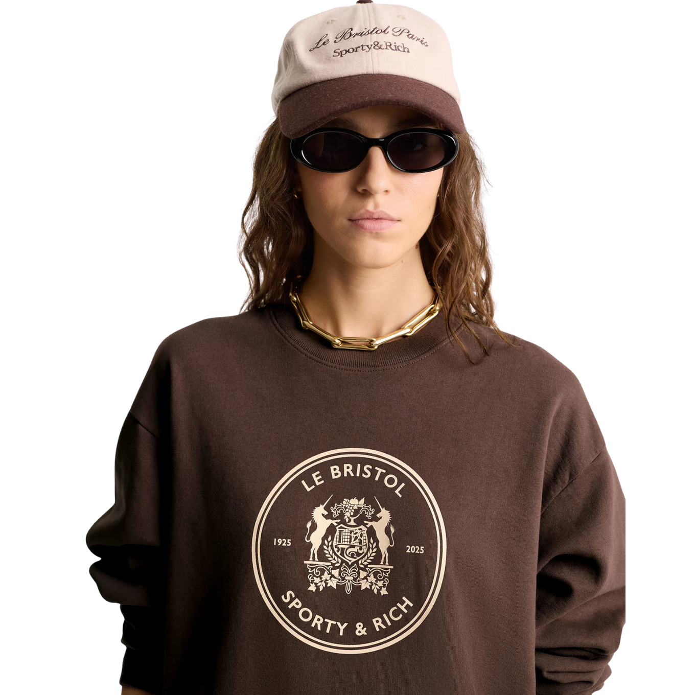 SPORTY & RICH BRISTOL CREST 100TH CREWNECK