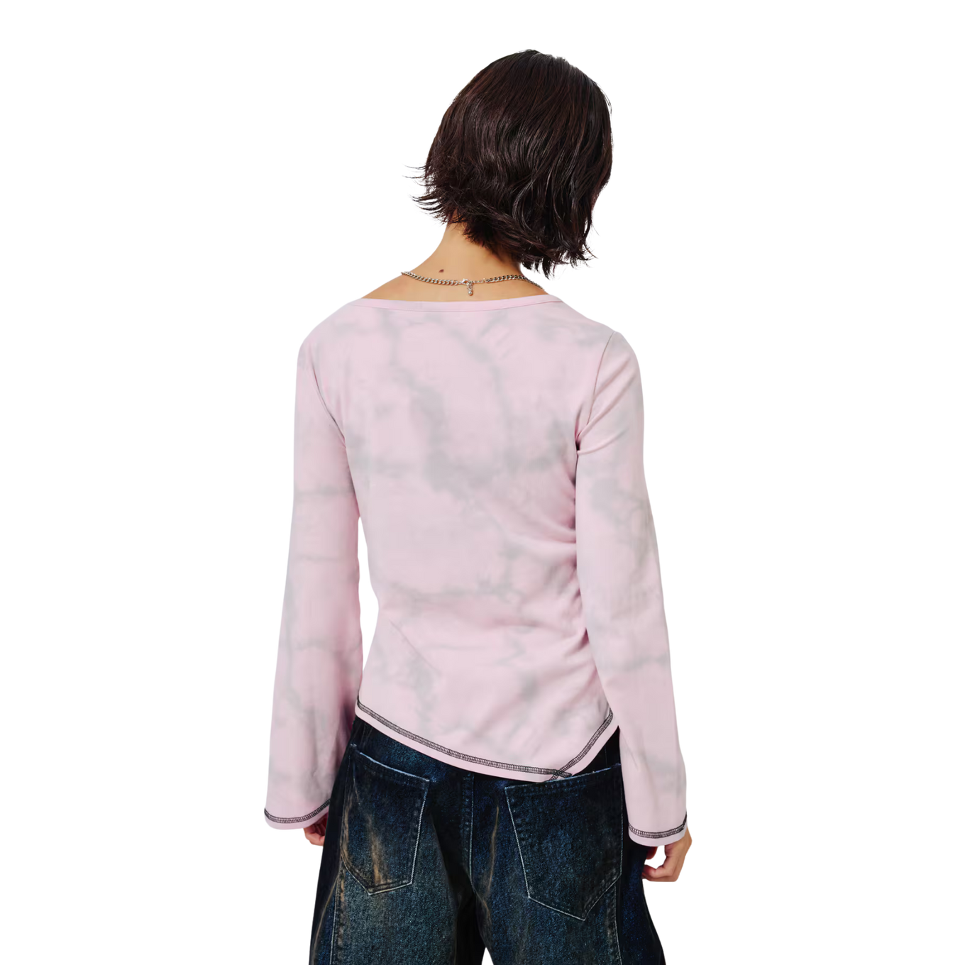 ATMOS PINK LACE-UP TOP