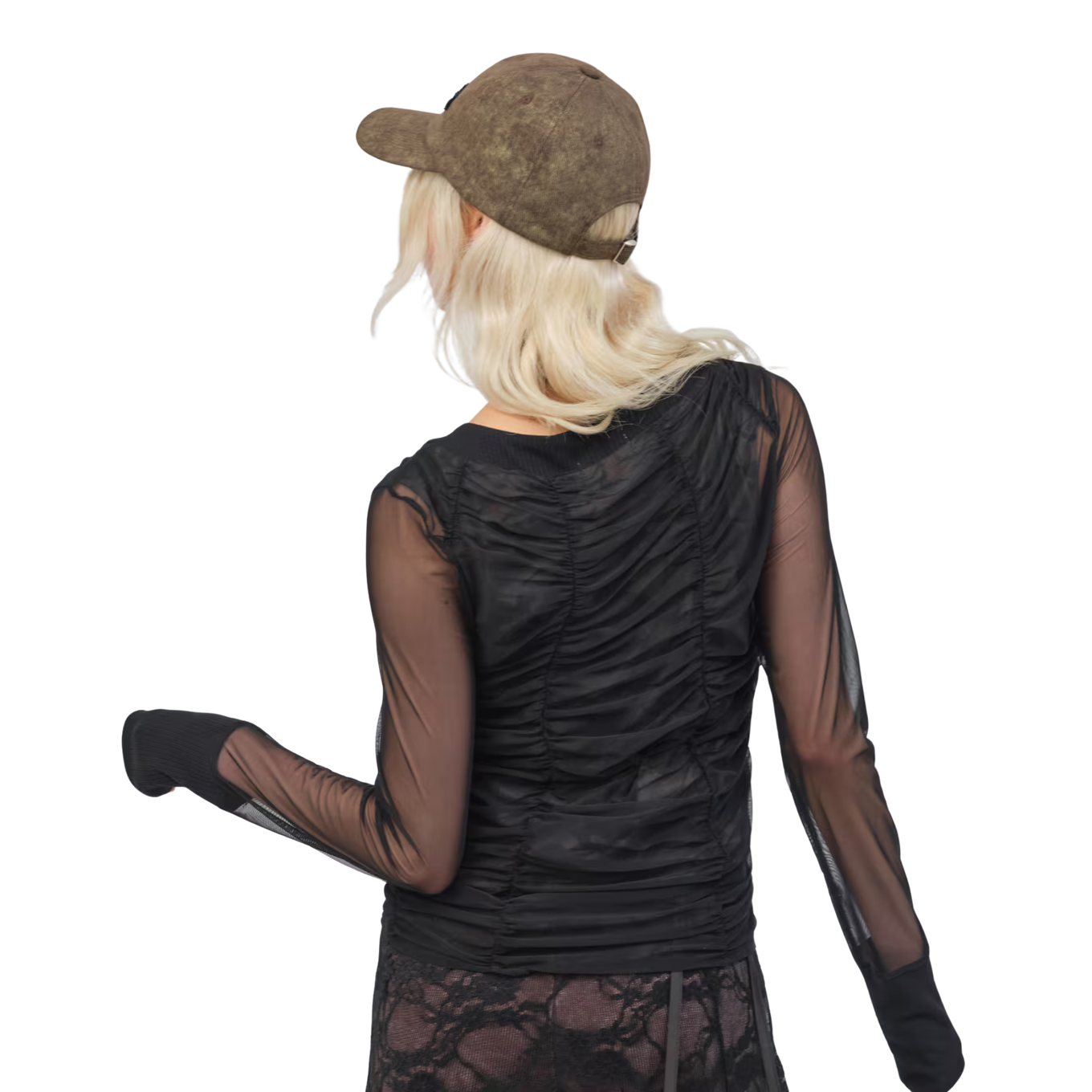 ATMOS PINK SEE-THROUGH LAYERED LS T-SHIRT