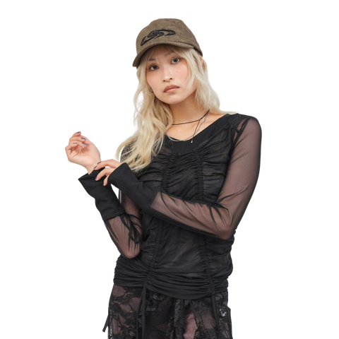 ATMOS PINK SEE-THROUGH LAYERED LS T-SHIRT