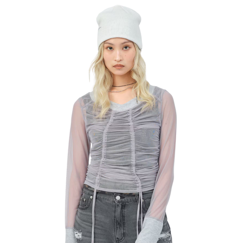 ATMOS PINK SEE-THROUGH LAYERED LS T-SHIRT