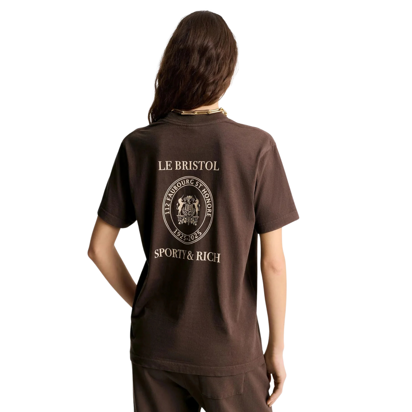 SPORTY & RICH CREST SEAL 100TH T-SHIRT