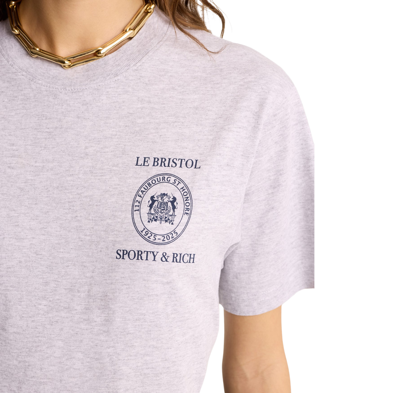 SPORTY & RICH CREST SEAL 100TH T-SHIRT