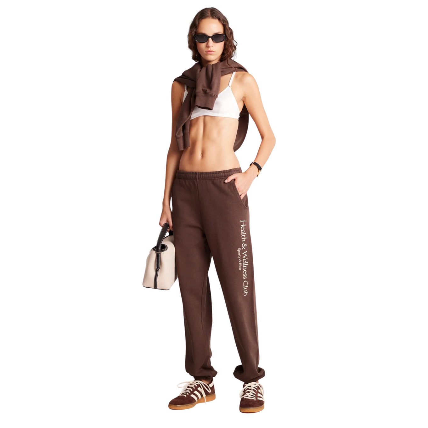SPORTY & RICH H W CREST SWEATPANT