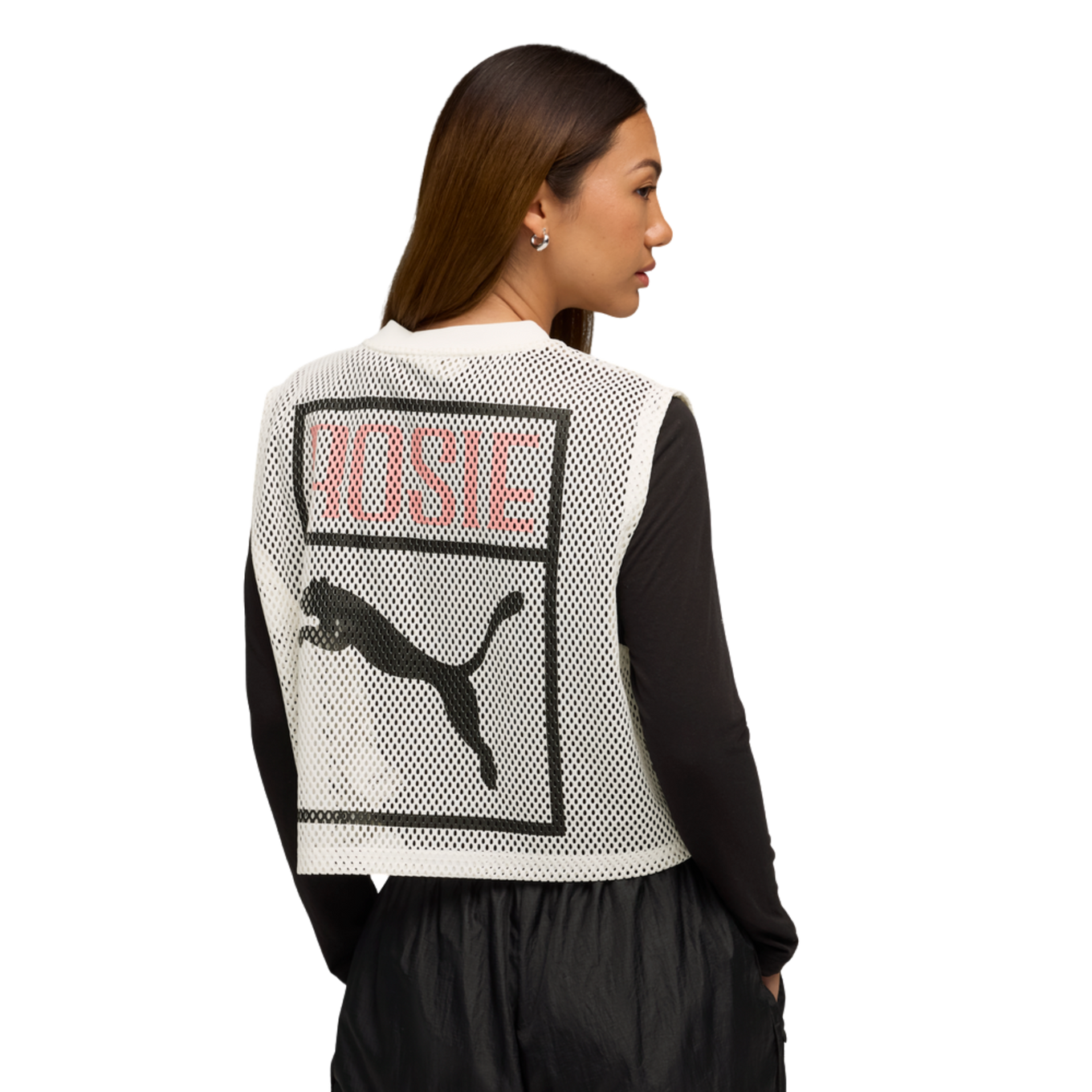 PUMA X ROSE RELAXED MESH TOP PUMA X ROSE RELAXED MESH TOP