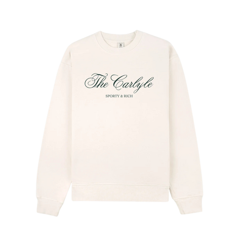 SPORTY & RICH THE CARLYLE SCRIPT CREWNECK