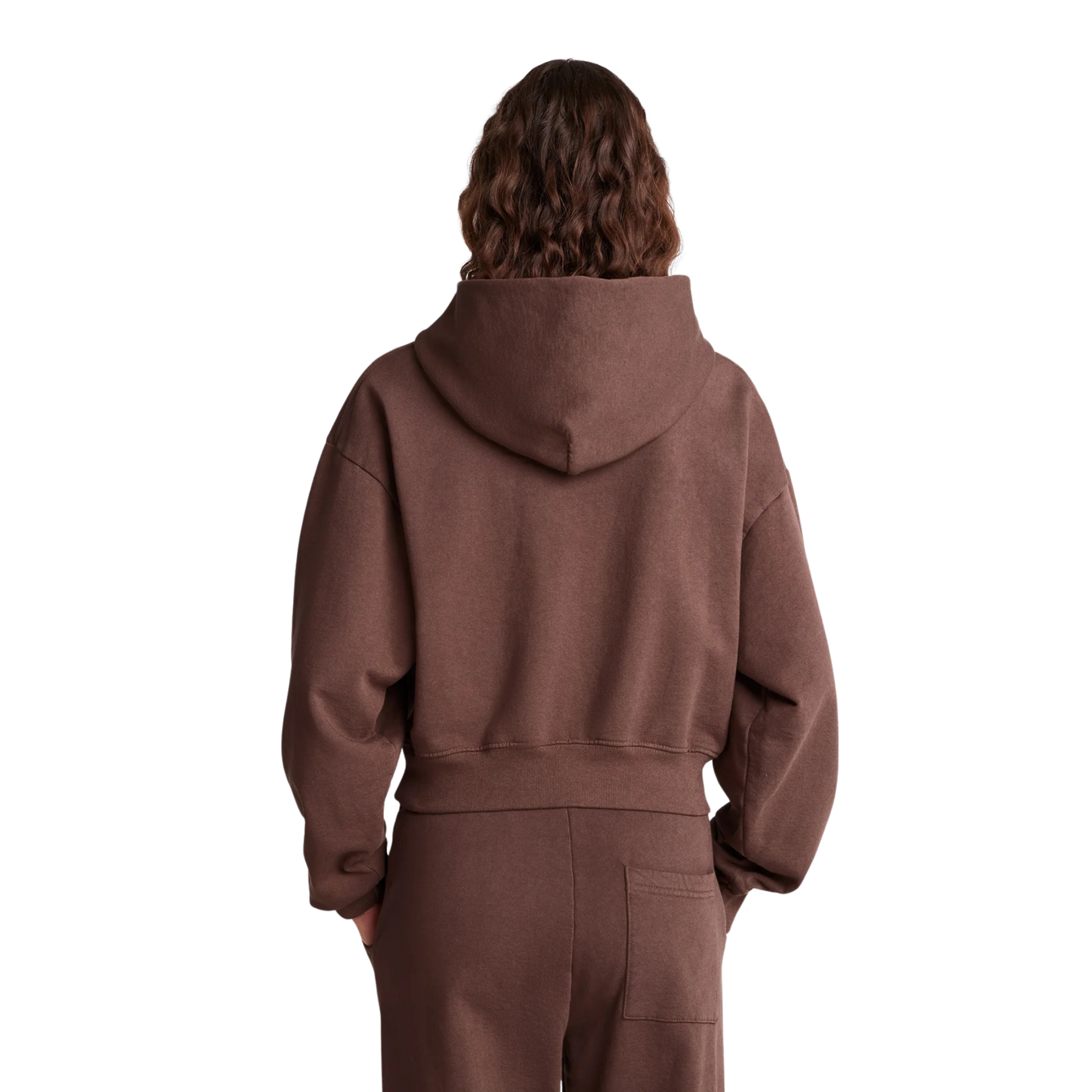 SPORTY & RICH H W CREST CROPPED HOODIE