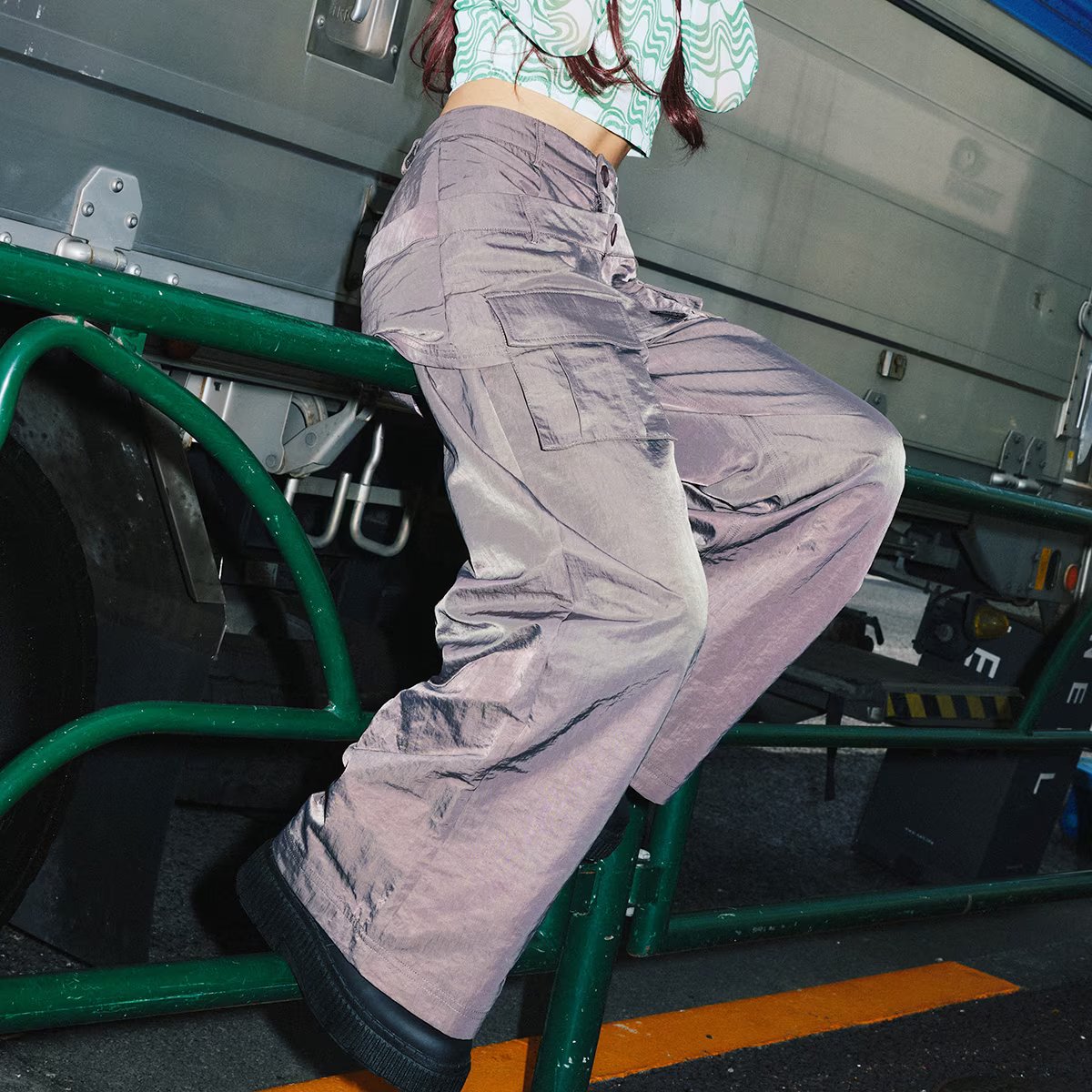 ATMOS PINK DOUBLE WAIST PANTS