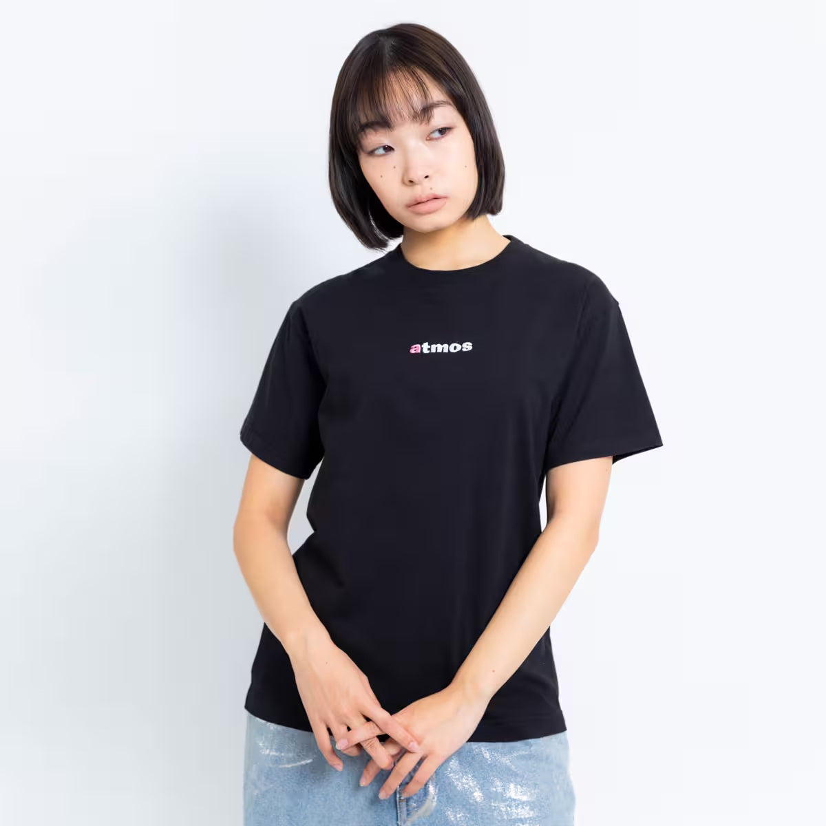 ATMOS PINK EMBROIDERY LOGO T-SHIRT