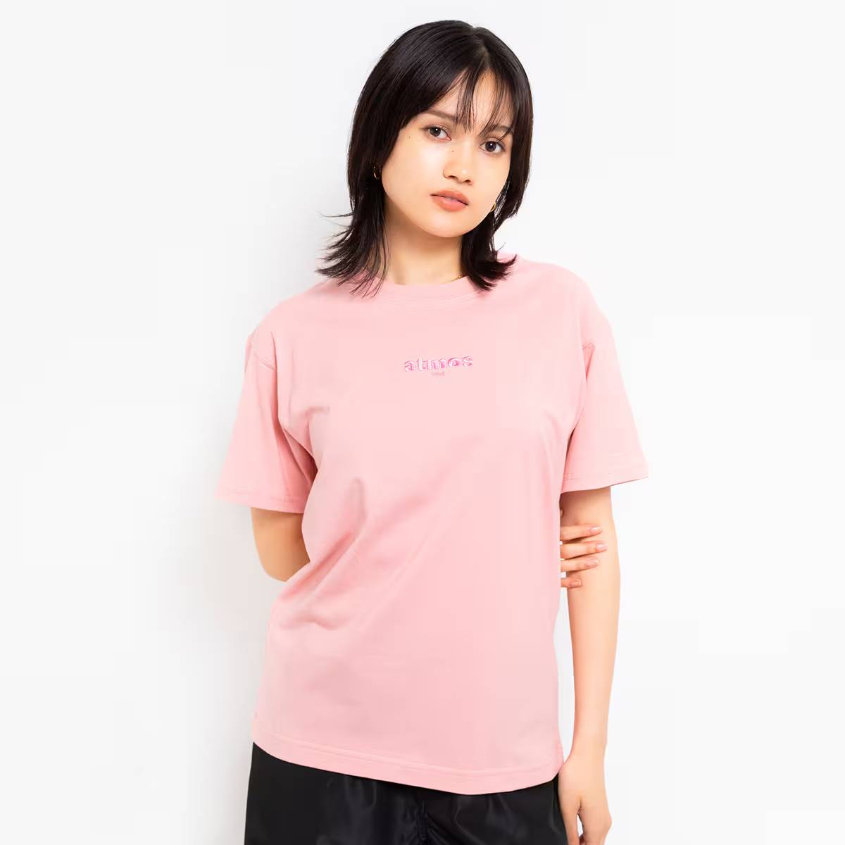 ATMOS PINK EMBROIDERY LOGO T-SHIRT