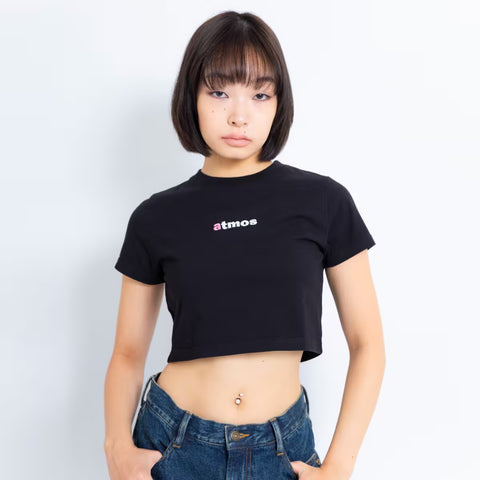 ATMOS PINK EMBROIDERY LOGO SHORT T-SHIRT