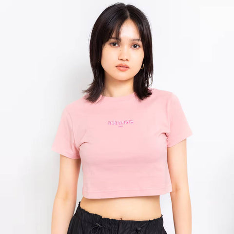 ATMOS PINK EMBROIDERY LOGO SHORT T-SHIRT