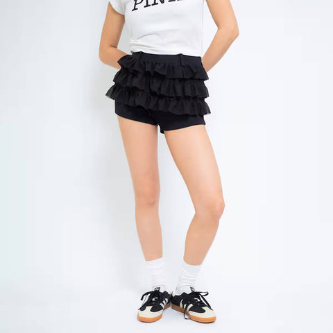 ATMOS PINK TIERED CHIFFON SHORT PANTS