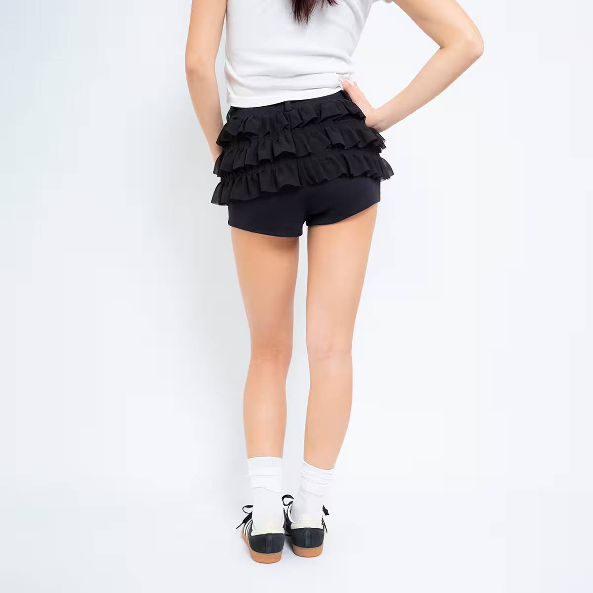 ATMOS PINK TIERED CHIFFON SHORT PANTS