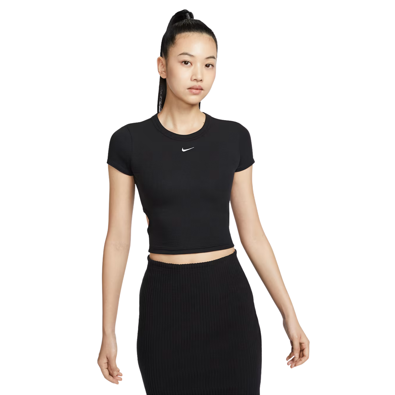 NIKE AS W NSW NK CHLL KNT MRIB SS T