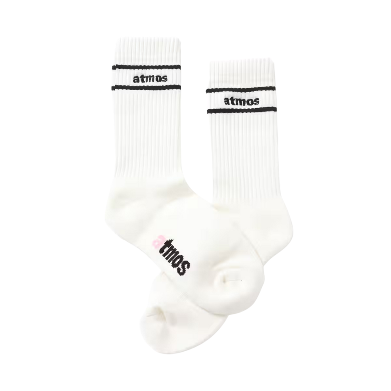 ATMOS PINK CLASSIC EMBROIDERY LOGO LINE SOCKS