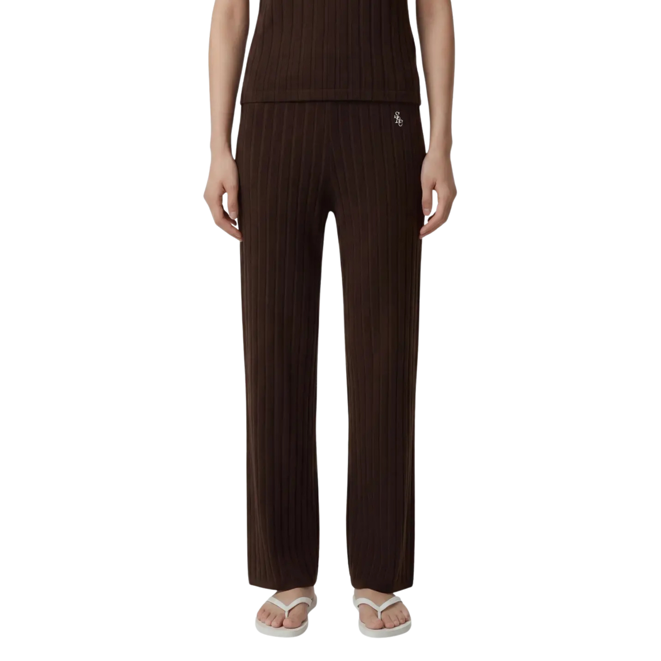 SPORTY & RICH SRC RIBBED TROUSERS