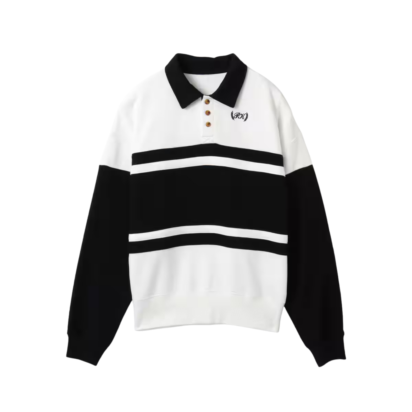 ATMOS PINK LINE POLO SWEATSHIRT