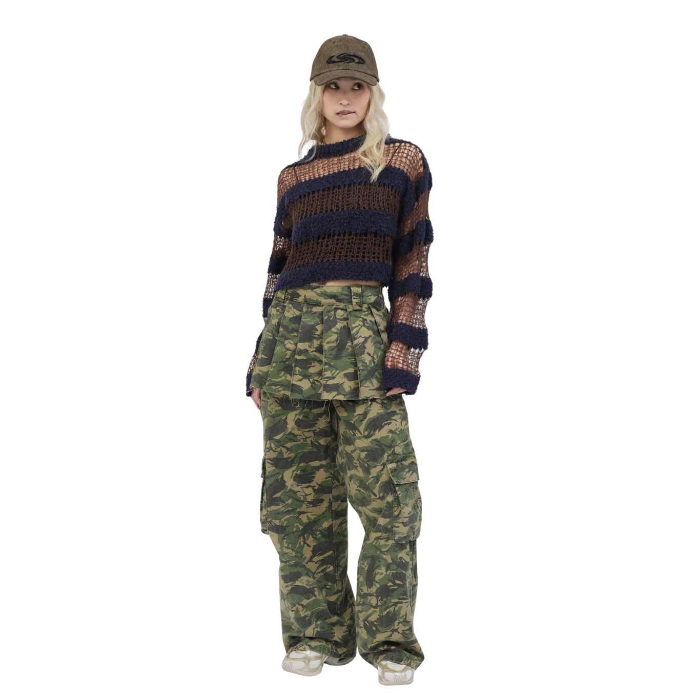 ATMOS PINK BORDER KNIT TOP