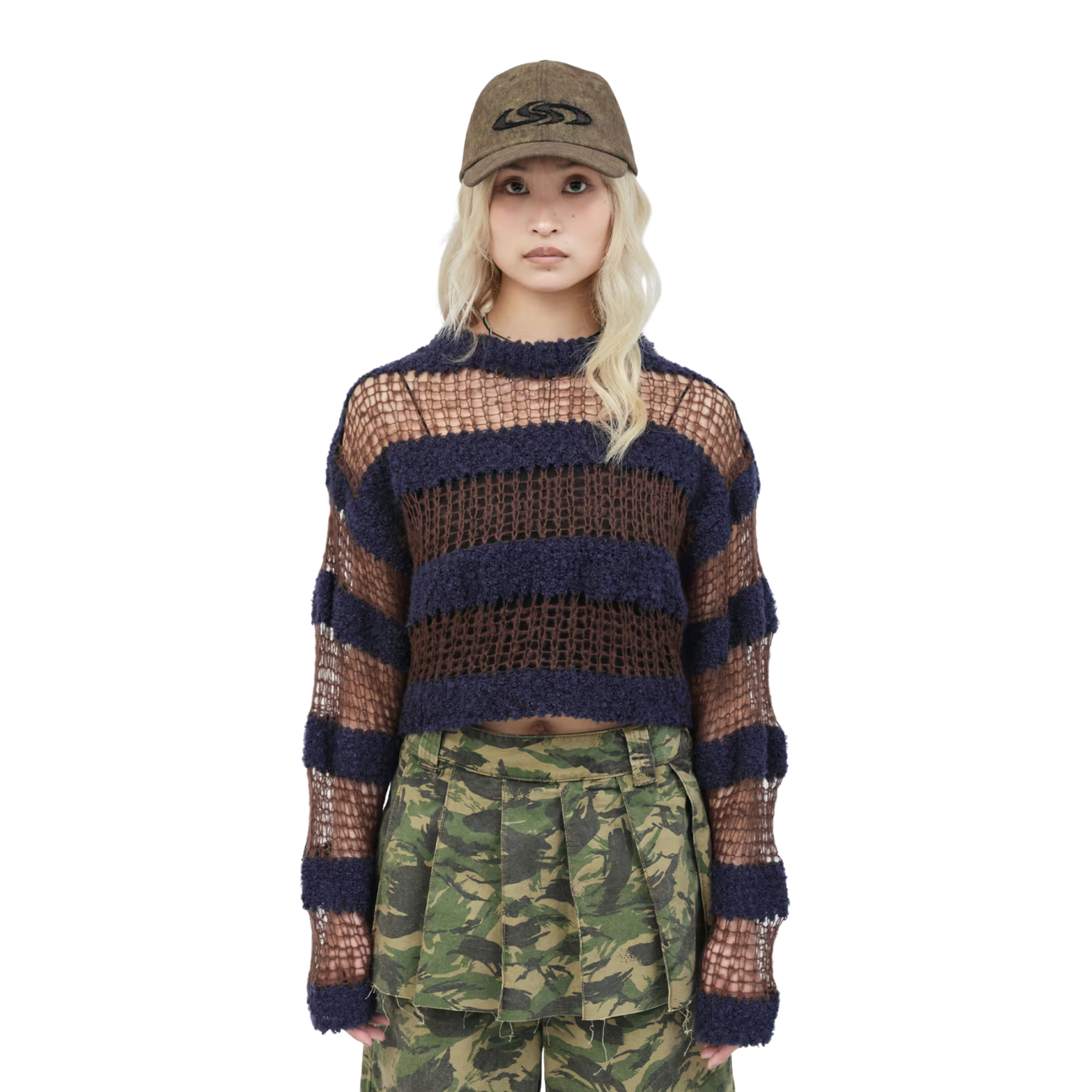 ATMOS PINK BORDER KNIT TOP