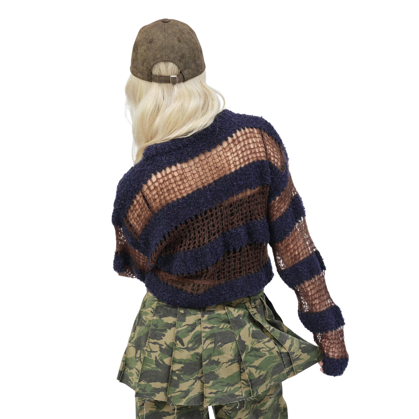 ATMOS PINK BORDER KNIT TOP