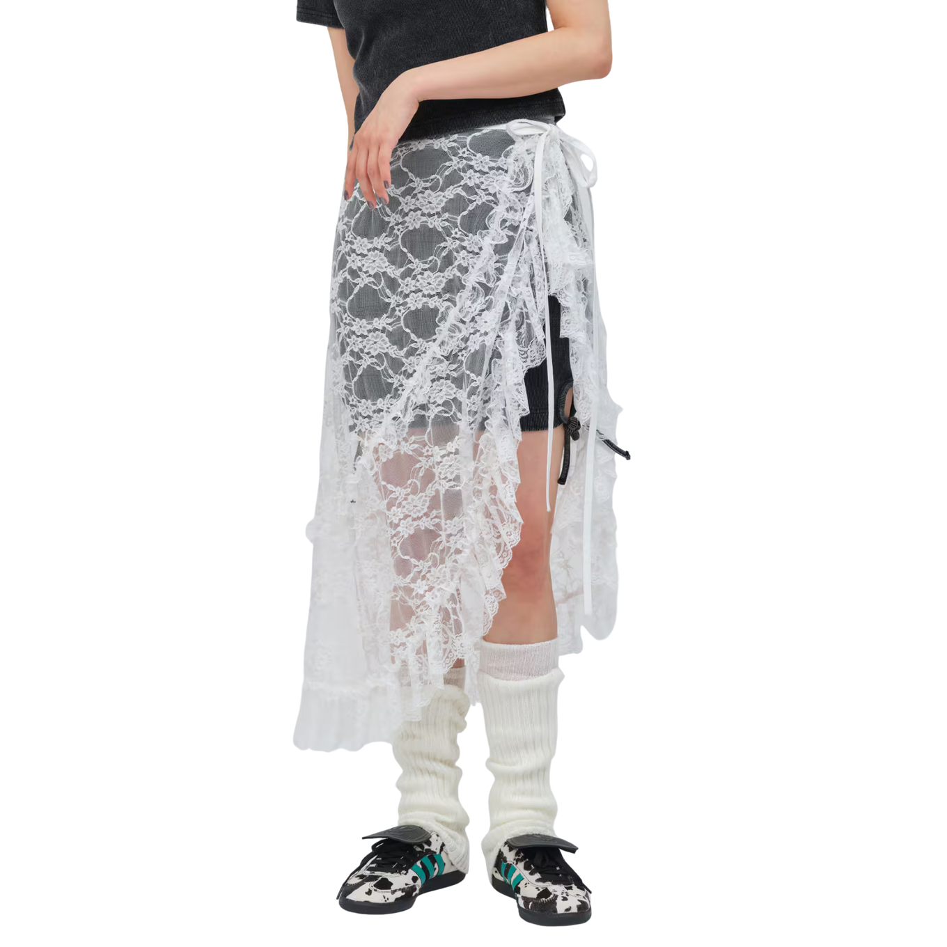 ATMOS PINK LACE WRAP SKIRT