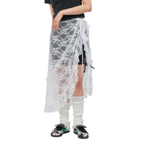 ATMOS PINK LACE WRAP SKIRT