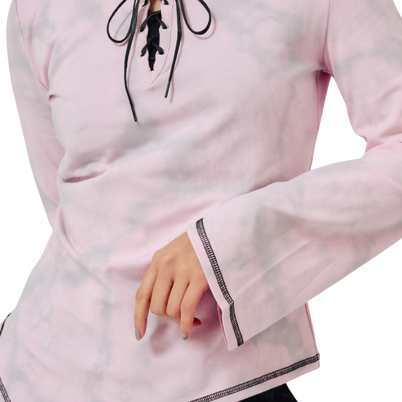 ATMOS PINK LACE-UP TOP
