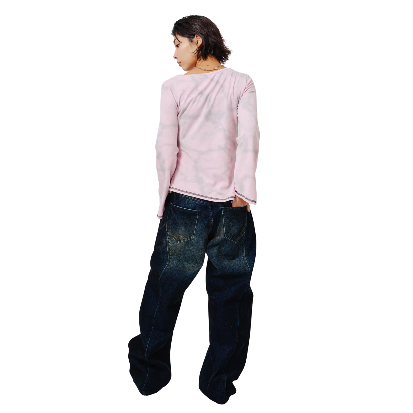 ATMOS PINK LACE-UP TOP