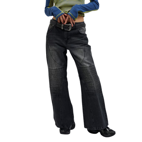ATMOS PINK BIKER DENIM PANTS