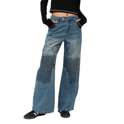 ATMOS PINK BIKER DENIM PANTS