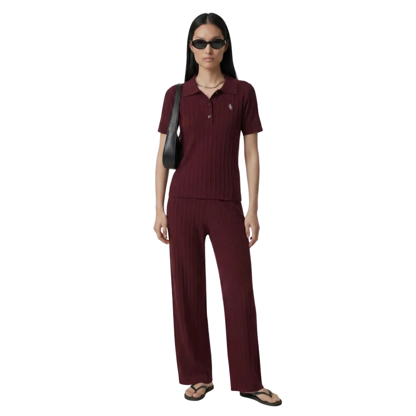 SPORTY & RICH SRC RIBBED TROUSERS
