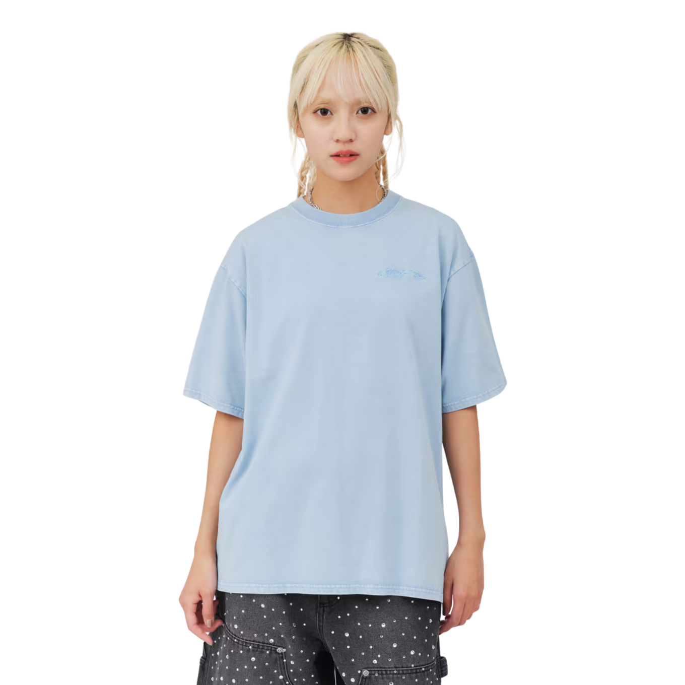 ATMOS PINK BLEACHED FINISHING T-SHIRT