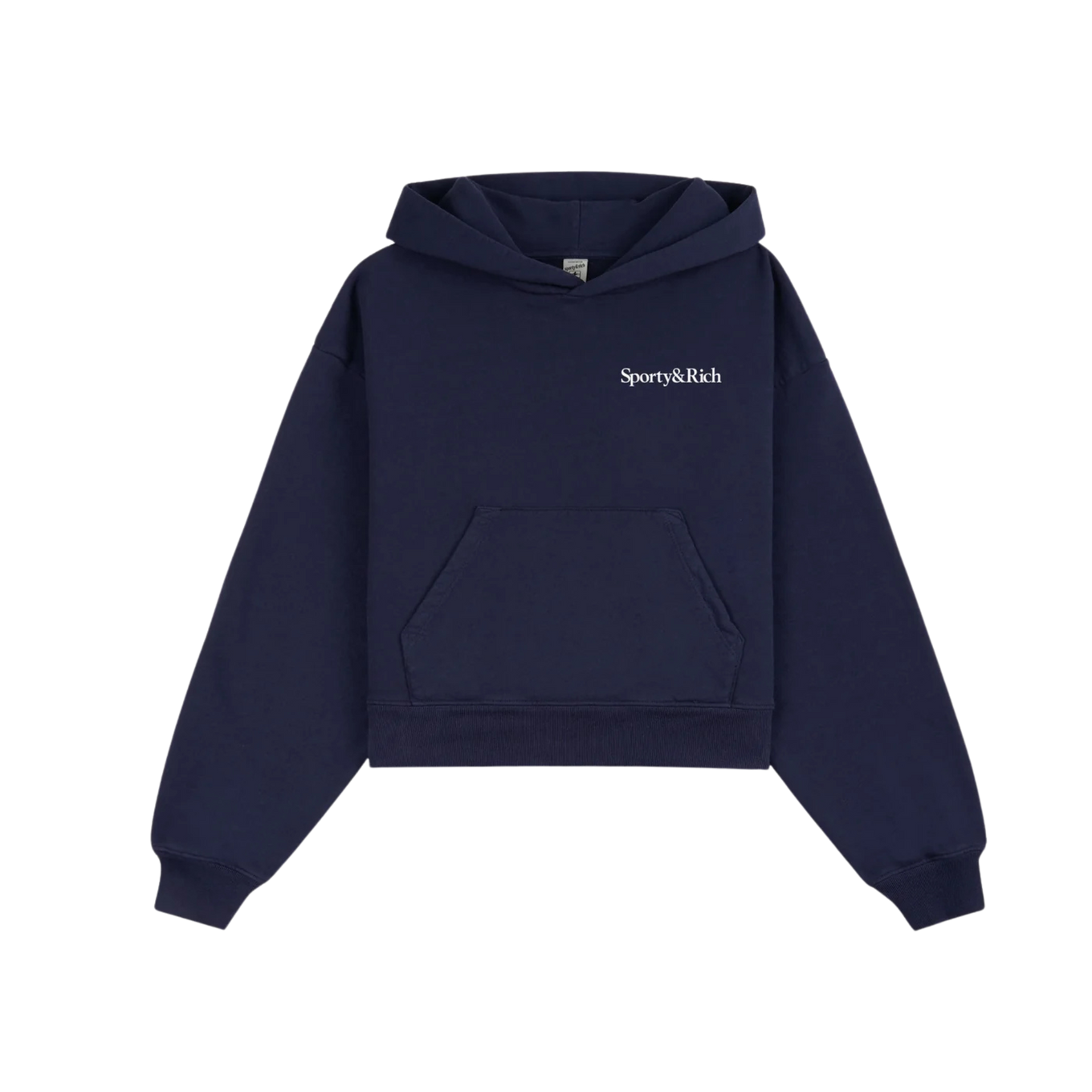 SPORTY & RICH HEALTH IS WEALTH CROPPED HOODIE