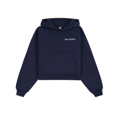 SPORTY & RICH HEALTH IS WEALTH CROPPED HOODIE