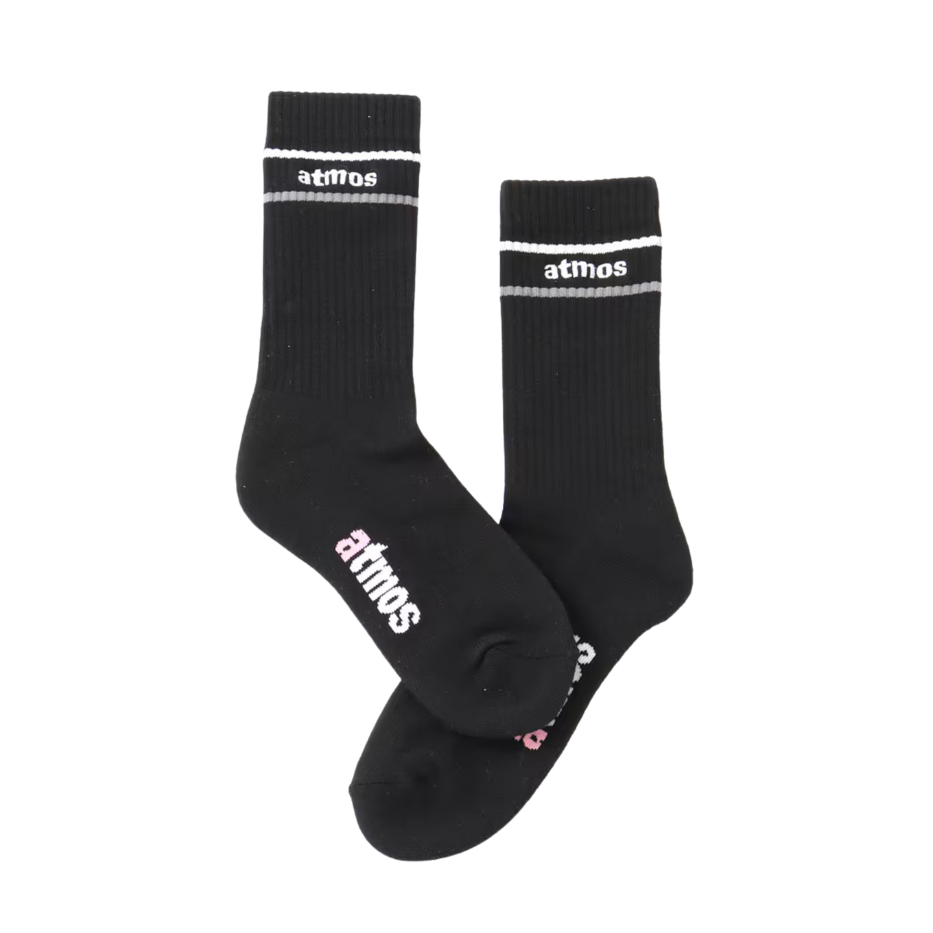 ATMOS PINK CLASSIC EMBROIDERY LOGO LINE SOCKS