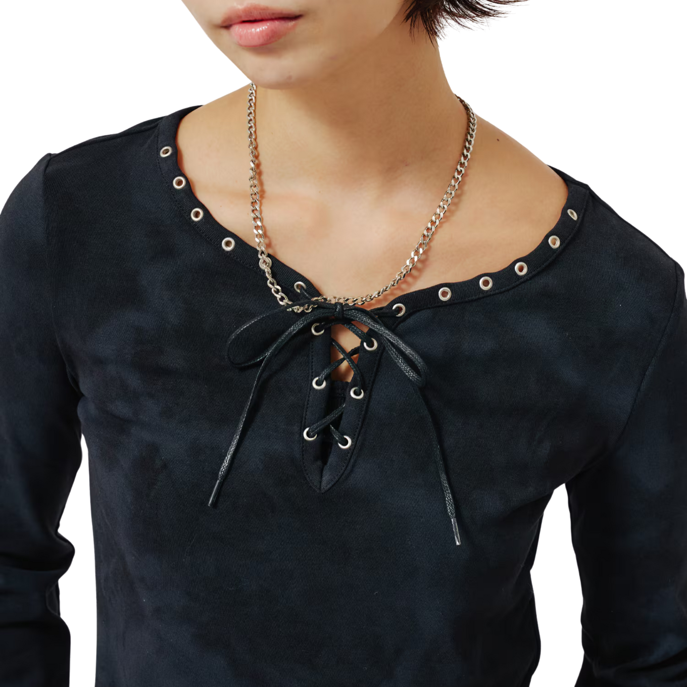 ATMOS PINK LACE-UP TOP