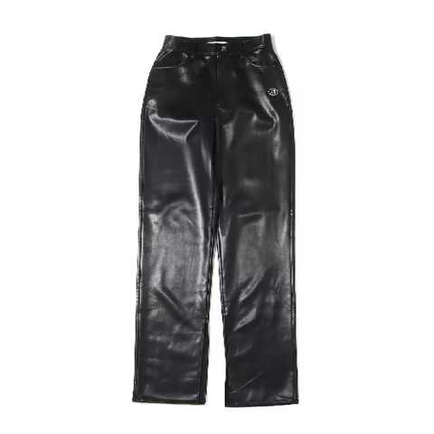 ATMOS PINK FAUX LEATHER CUT PANTS